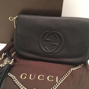 Authentic Gucci soho tassel Crossbody Bag
